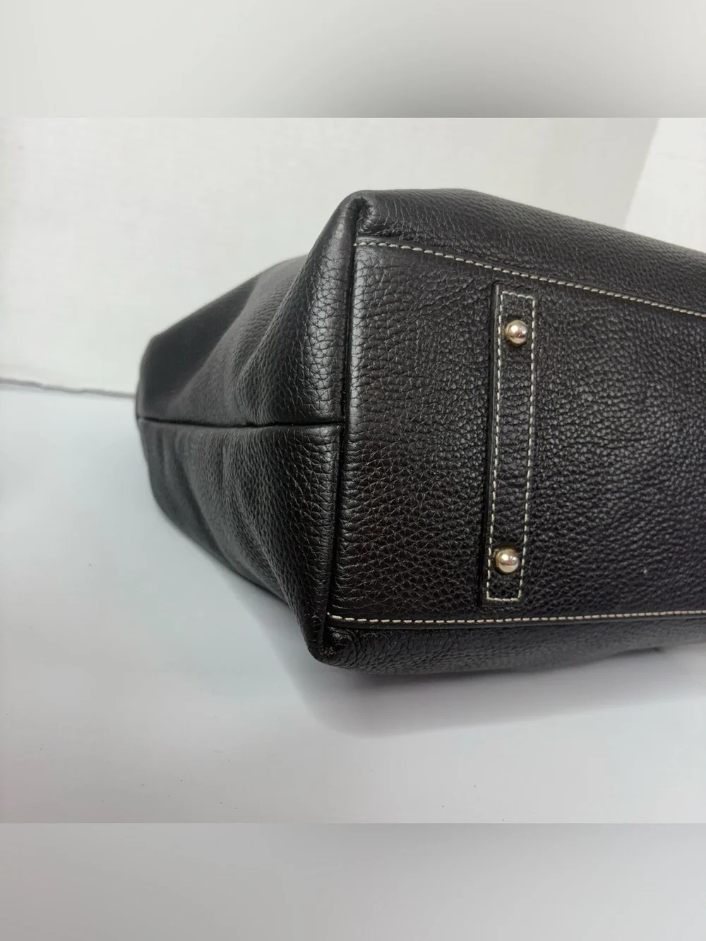 Dooney & Bourke Black Leather Shoulder Hobo Bag with Silver Hardware EUC